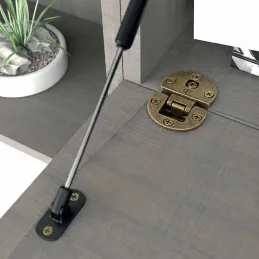 Sada 2ks závěsů na výklopná dvířka / Staromosazná