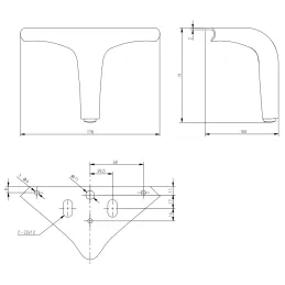 Nábytková nožička EBRO / Černá matná