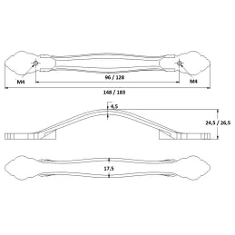 Úchytka ALISTE / Leštěná mosaz