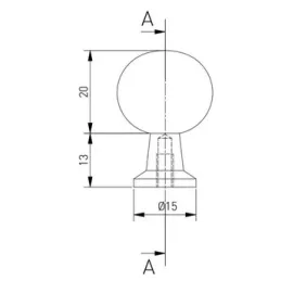 Úchytka knopka KAREN / Zlatá lesklá