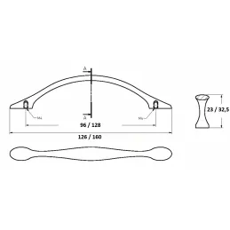 Úchytka LOREN / Černý chrom