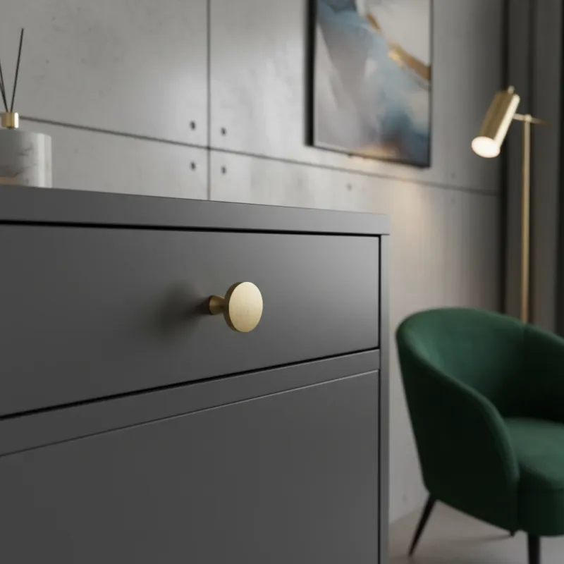 Úchytka knopka MAIRA / Broušená zlatá