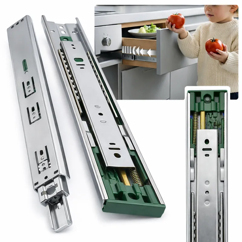 Kuličkový výsuv s tlumením a bezúchytkovým otevíráním 45 mm PRO