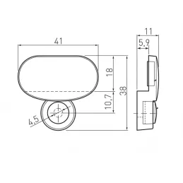 Držák na sklo KAMALA / Lesklý chrom