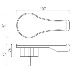 Flat plug end / White
