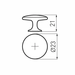 Úchytka knopka MELISSA / Staromosazná