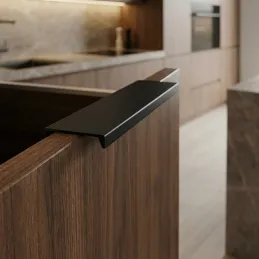 Úchytka na hranu dvířek DIAZ / Černá matná