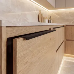 Úchytka na hranu dvířek DIAZ / Černá matná