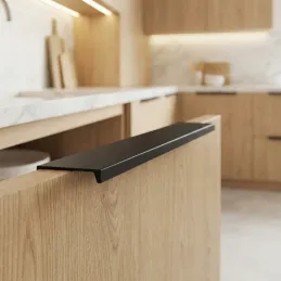 Úchytka na hranu dvířek DIAZ / Černá matná