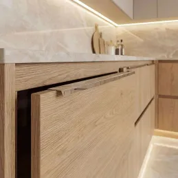 copy of Úchytka na hranu dvířek DIAZ / Černá matná