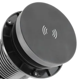 Výsuvná zásuvka LEGIA FRENCH 2x230V + USB A-C + světlo  / Černá matná