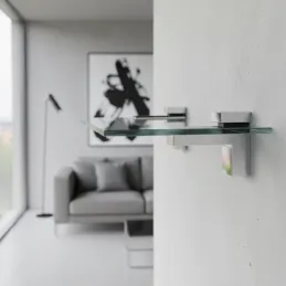 Držák police QUADRO / Lesklý chrom