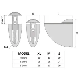 Držák police ARAGON / Nerez