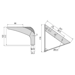 Nábytková nožka DELTA / Chrom lesklý