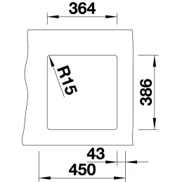 Keramické umyvadlo Blanco PALONA 6 / s táhlem