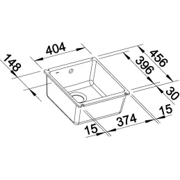 Keramické umyvadlo Blanco PALONA 6 / s táhlem