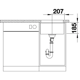 Keramické umyvadlo Blanco PALONA 6 / s táhlem