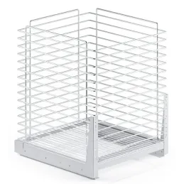 Výsuvný koš na prádlo s tlumením a uchycením na dvířka ORTA / Lesklý chrom