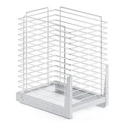 Výsuvný koš na prádlo s tlumením a uchycením na dvířka ORTA / Lesklý chrom