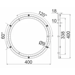 Otočný systém pod poličku nebo TV 400 mm / Hliník