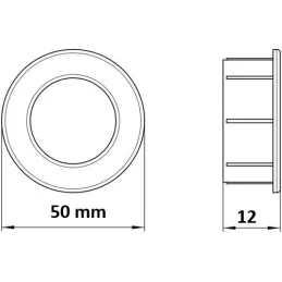 Úchytka na zafrézování STELLA / Matný chrom