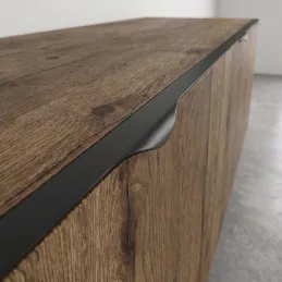 Úchytka na hranu dvířek PABLO / Černá matná