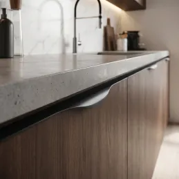 Úchytka na hranu dvířek PABLO / Černá matná