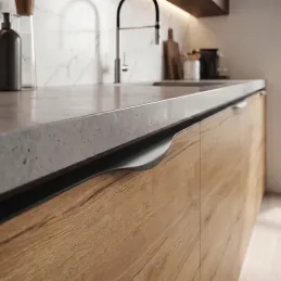 Úchytka na hranu dvířek PABLO / Černá matná