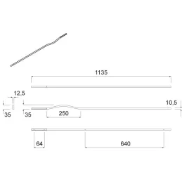 Šatníková úchytka ALEA / Černá matná