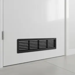 Oboustranná ventilační mřížka do dveří 430 x 115 mm / Černá