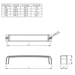 Úchytka CARLOTA / Nikl broušený