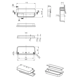 Úchytka na zafrézování RAMONA / Černá matná
