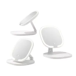 Kosmetické zrcadlo s LED světlem LIANO / Bílá