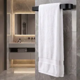 Nástěnný věšák na ručníky LUGADO / Černý matný