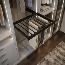Výsuvný rošt na kalhoty s tlumením OPIO / Černá matná
