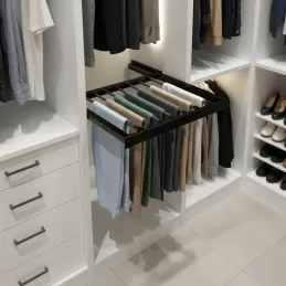 Výsuvný rošt na kalhoty s tlumením OPIO / Černá matná
