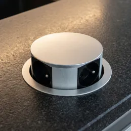 Výsuvná elektrická zásuvka TETRABOX FRENCH 4x 230V  / Hliník