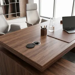 Interiérová zásuvka do stolu LUPO FRENCH 1x230V + USB A/C - Černá