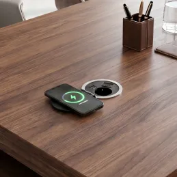 Interiérová zásuvka do stolu LUPO FRENCH 1x230V + USB A/C - Černá
