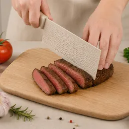 Sada 6ks kuchyňských nožů s nůžkami a škrabkou UGO / Krémová