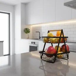 Košík na zeleninu a ovoce LASIA / Černý matný