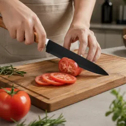 Sada 5ks kuchyňských nožů s škrabkou ALIA / Černá