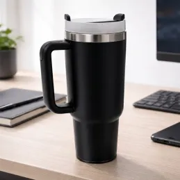 Termo pohár na nápoje TROPHY 1200 ml / Černá
