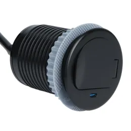 Interiérová zásuvka ALPHA BOX SCHUKO 1x230V + USB C / Černá matná