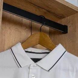 Vešiaková tyč SLIM na LED pásek s krytkou / Černá