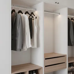 SLIM věšáková tyč na LED pásek s krytkou / Hliník