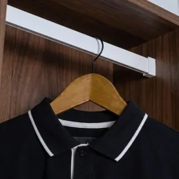 Vešiaková tyč SLIM na LED pásek s krytkou / Bílá matná