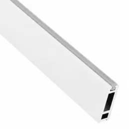 Vešiaková tyč SLIM na LED pásek s krytkou / Bílá matná