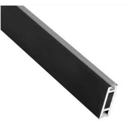 Věšáková tyč 1m SLIM na LED pásek s koncovkami / Černá matná