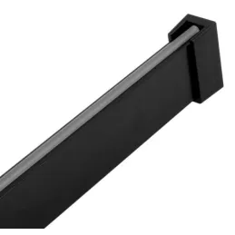 Věšáková tyč 1m SLIM na LED pásek s koncovkami / Černá matná